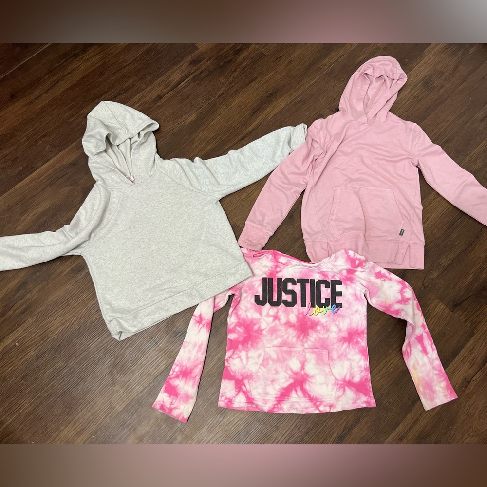 Girls hoodies & justice sweater.